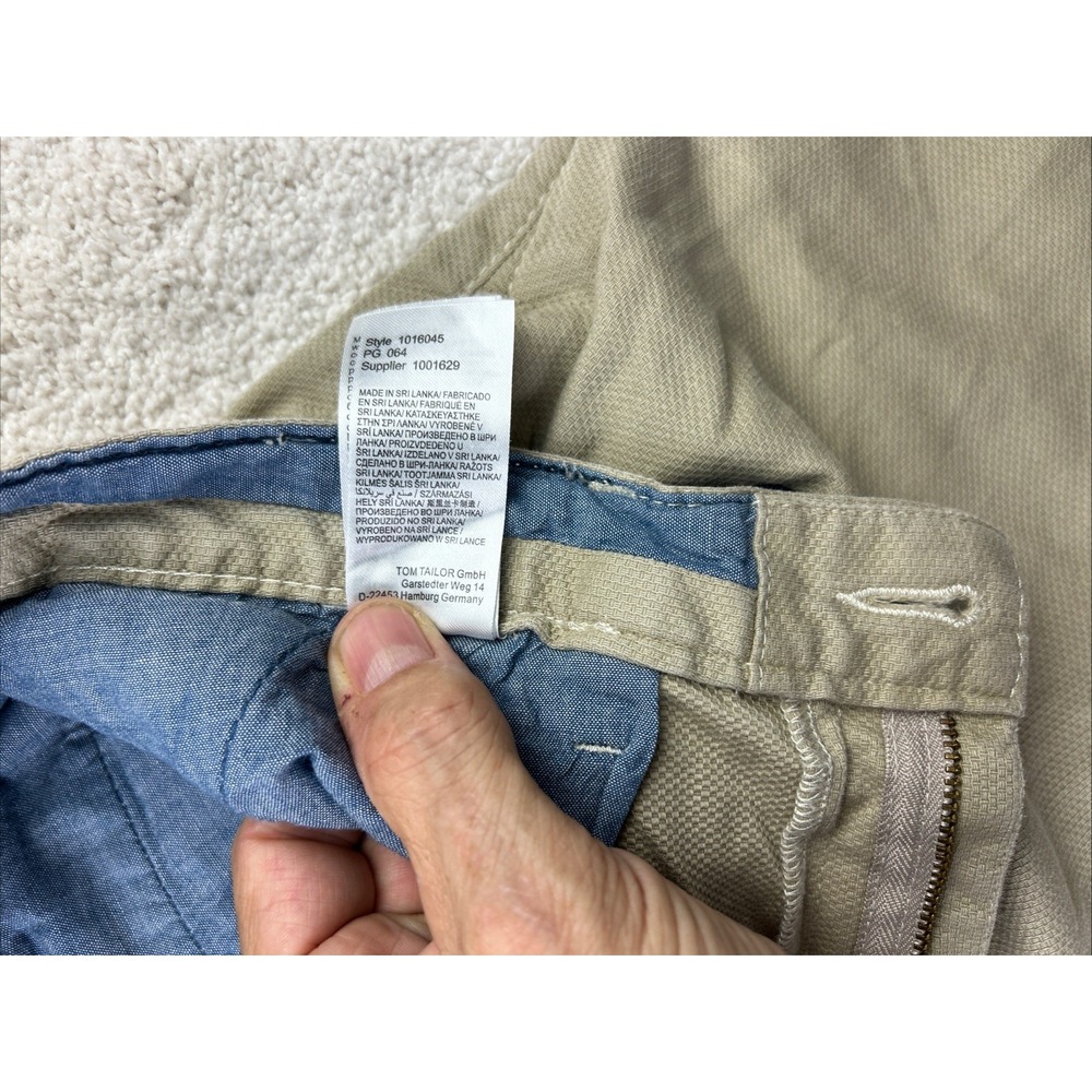 Tom Tailor Shorts Men 36 Khaki Josh Regular Slim Casual Stretch Cotton Preppy - Picture 8 of 11